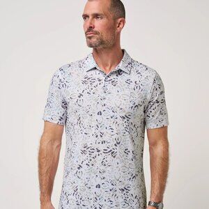 NWT Travis Mathew FEATHERWEIGHT CHILL golf polo shirt white travismathew  NEW